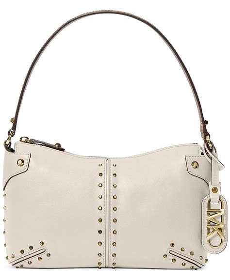 pink studded michael kors handbag|astor large studded leather pouchette.